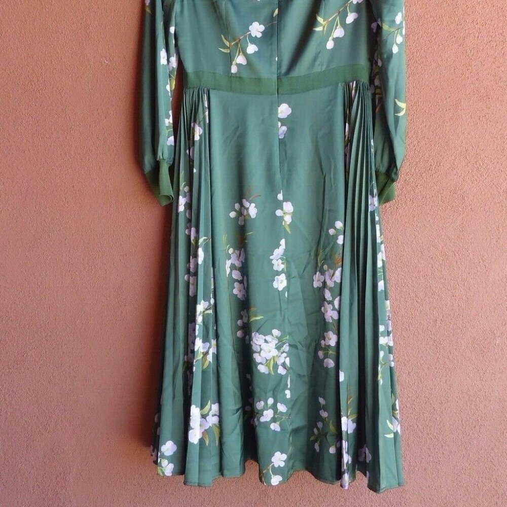 TED BAKER "JHENNI" PLAITED MIDI DRESS, NEW - Picture 5 of 10